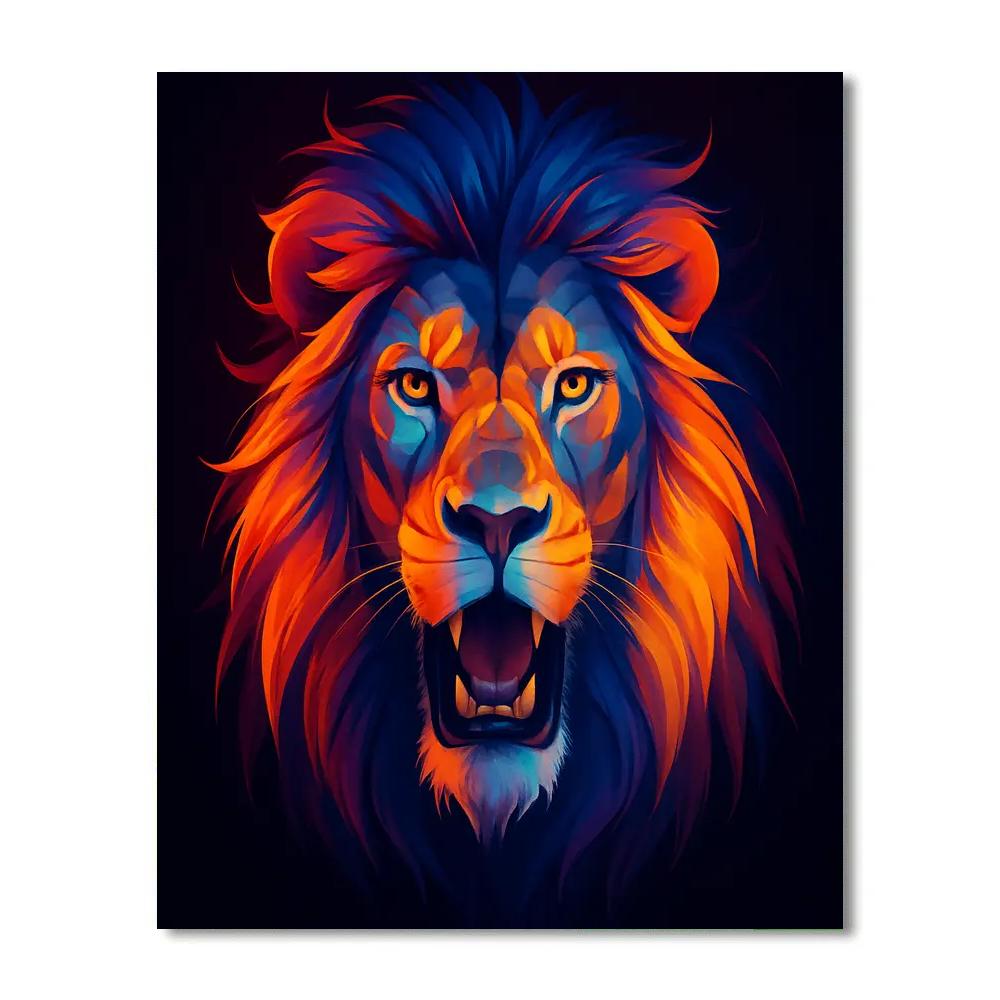 Radiant Lion Mosaic painting number kit