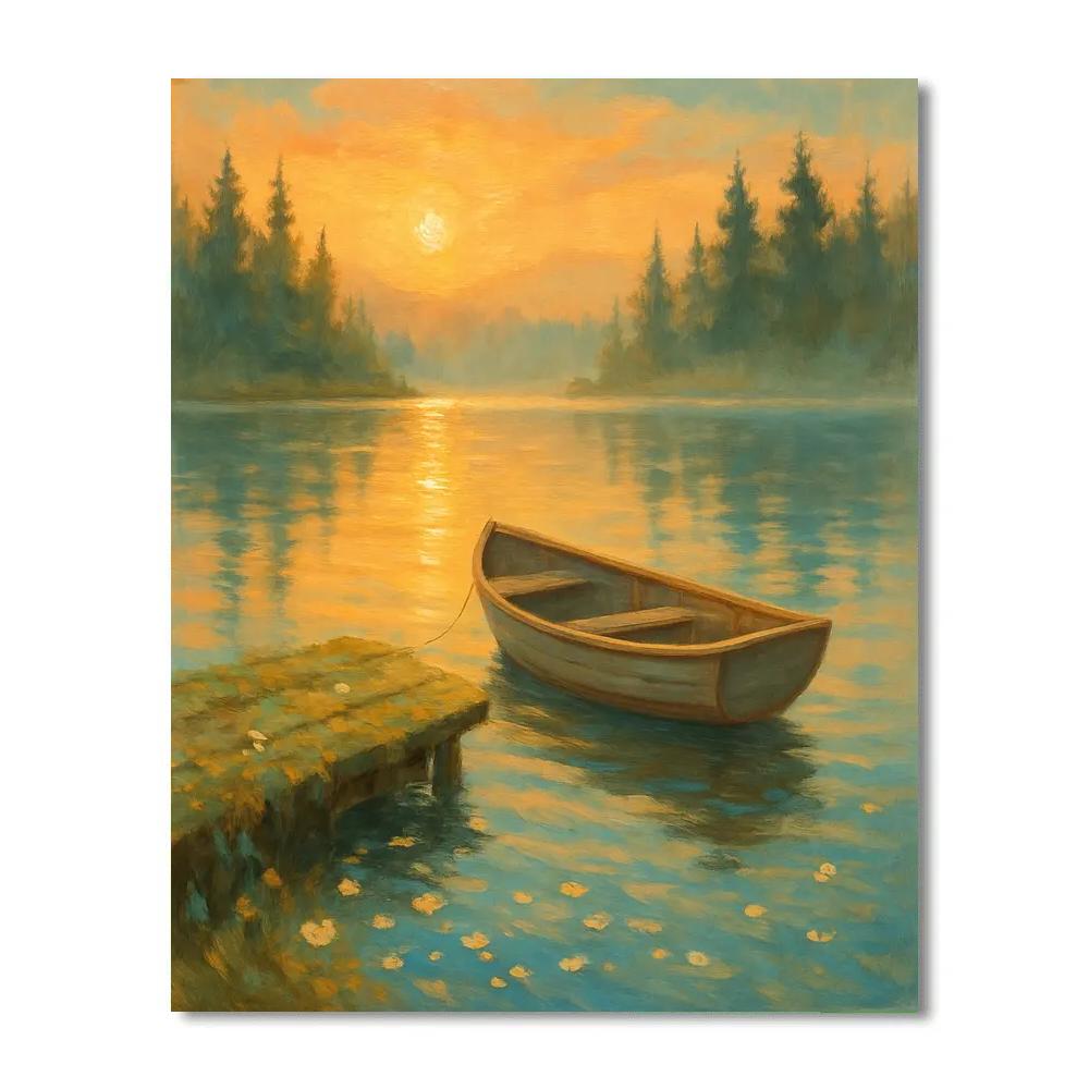 Sunrise Lake Haven DIY paint by numbers
