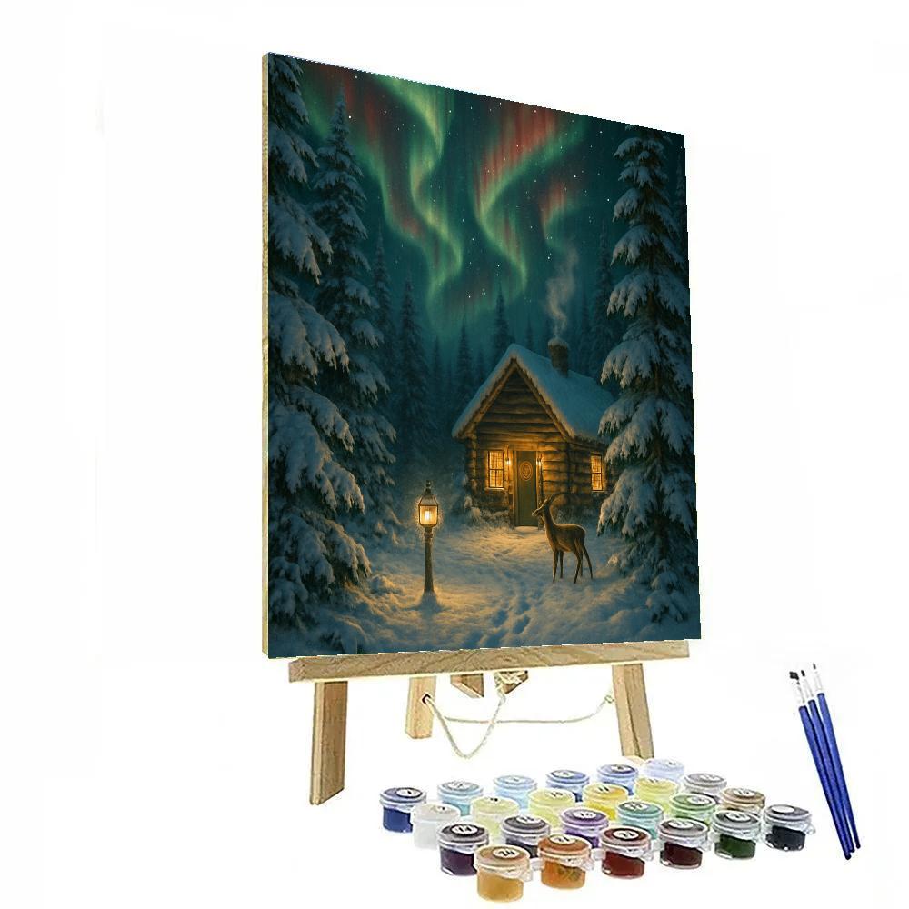 Christmas Aurora Hearth Painting by numbers kit