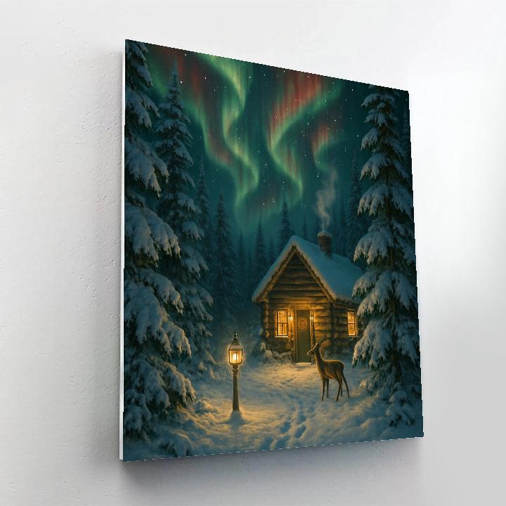 Christmas Aurora Hearth Painting by numbers kit
