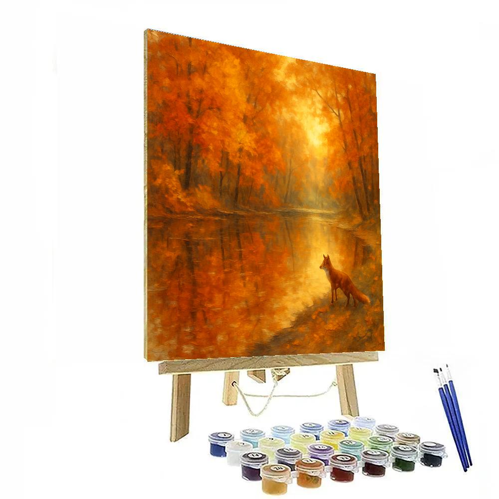 Autumn Reflections At Willow Point Paint by numbers art