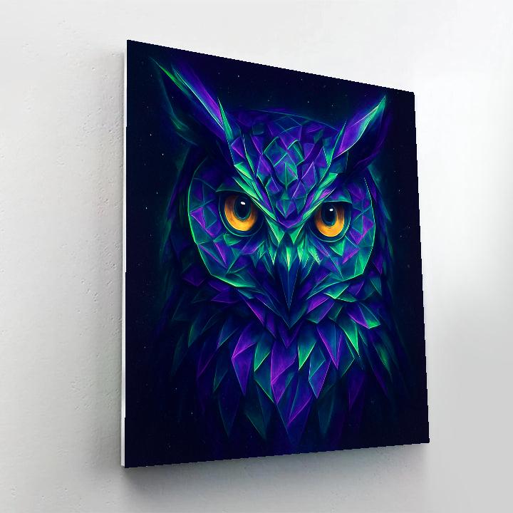 Midnight Owl Prism paint by numbers