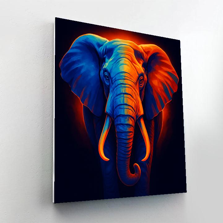 Chromatic Elephant Portrait Numbered painting kits
