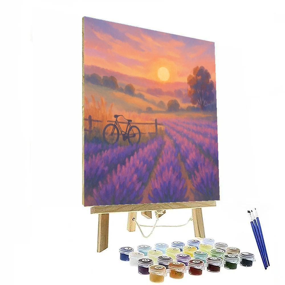 Lavender Meadow Sundown Numbered painting kits