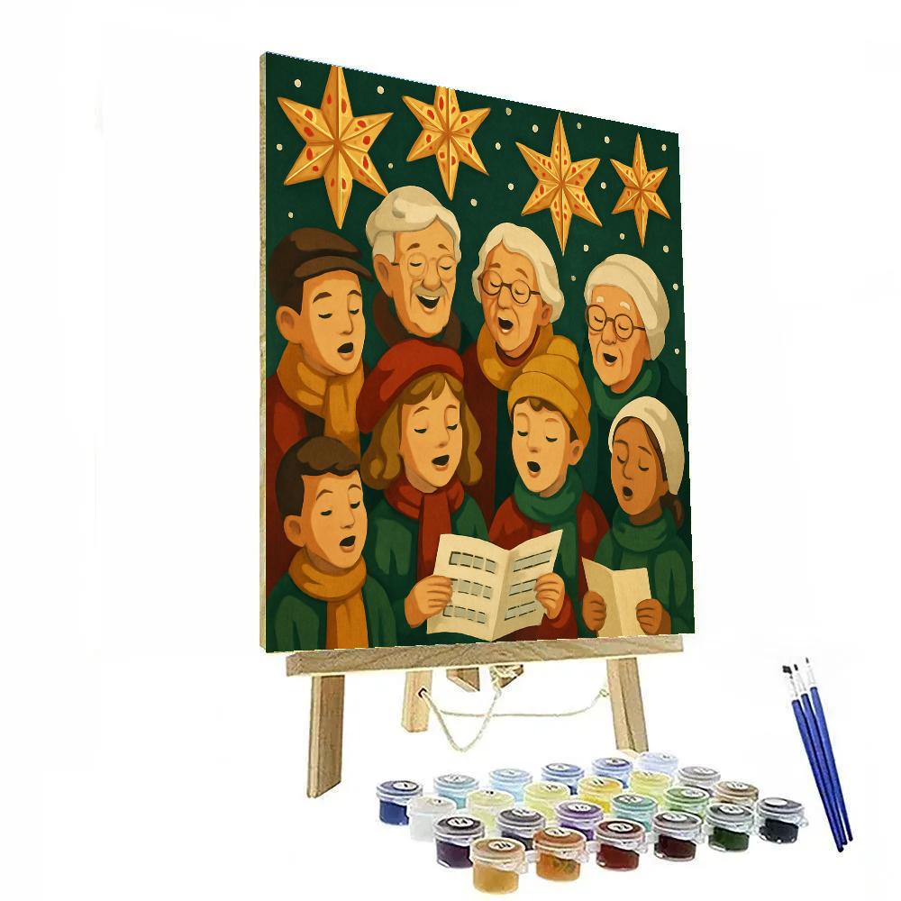 Starry Carol Circle painting number kit
