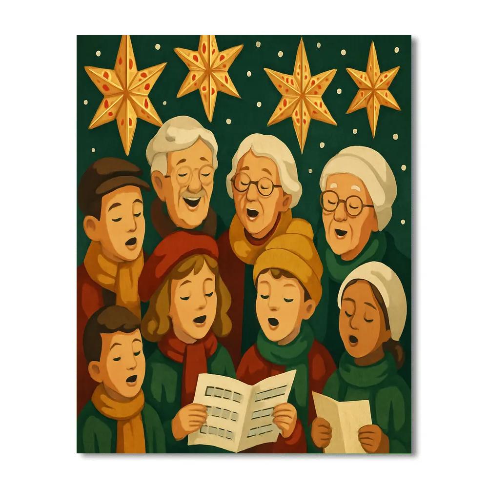 Starry Carol Circle painting number kit