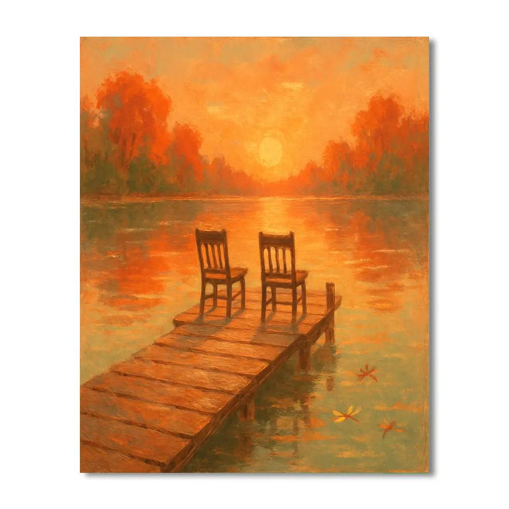 Golden Hour Dockside Dream paint by color