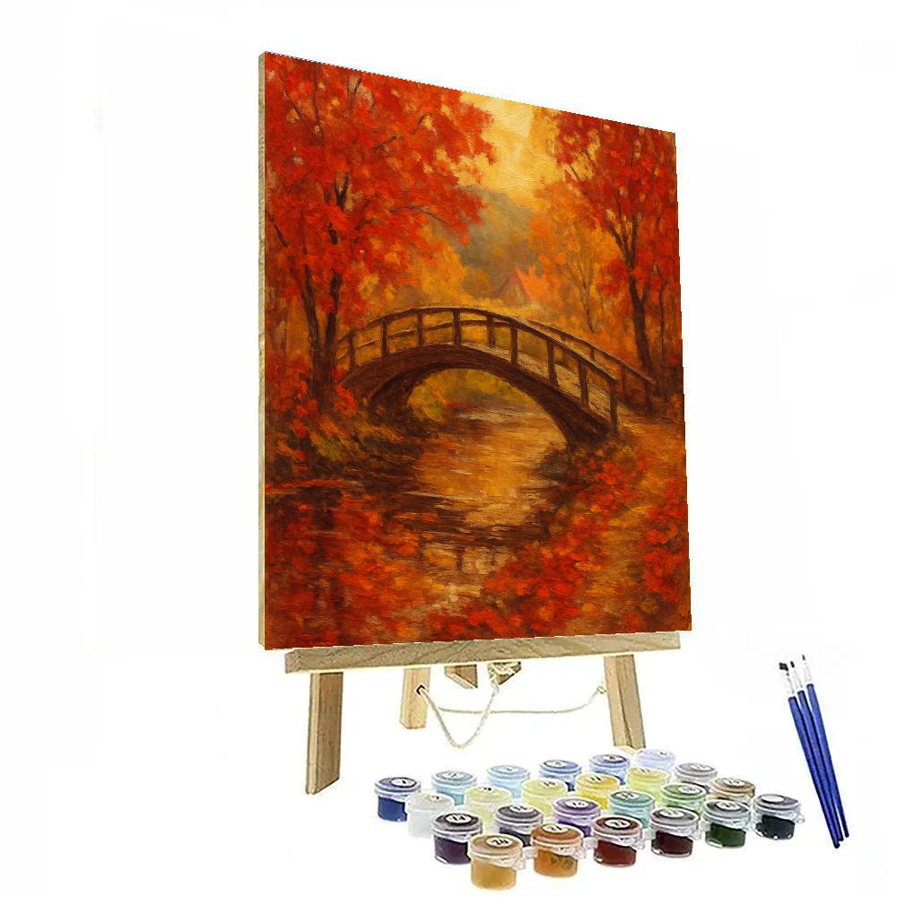 Crimson Maple Bridge Paint by numbers kits
