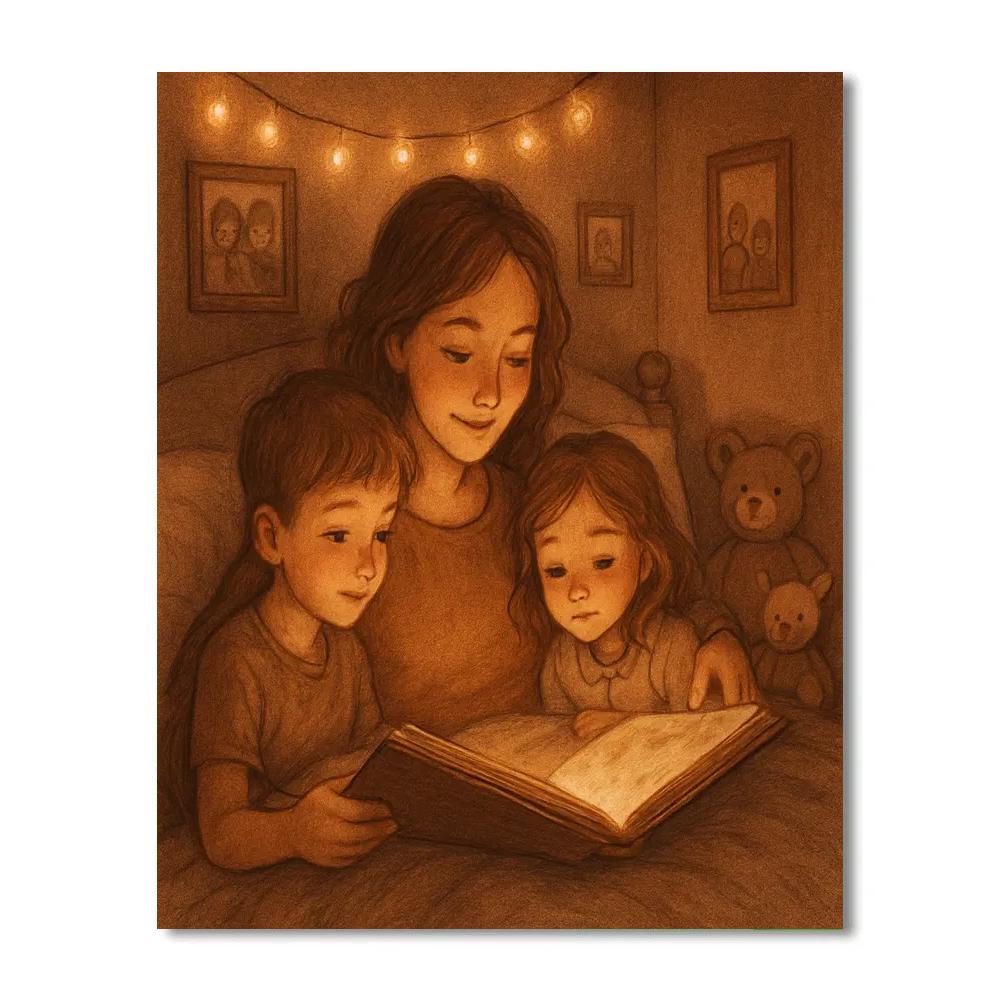 Bedtime Story Circle With Mom painting number kit