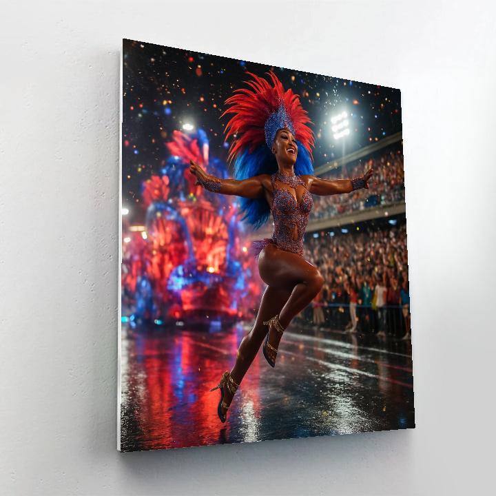 Carnival Samba Dancer Leading The Parade paint by color