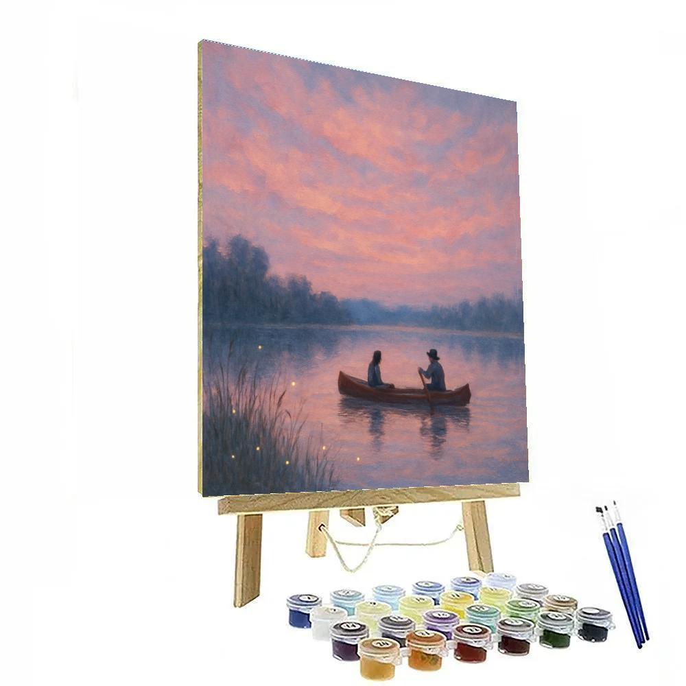 Twilight Canoe Serenade Painting by numbers kit