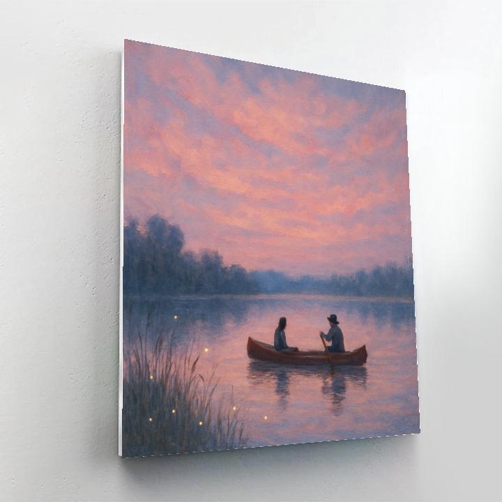 Twilight Canoe Serenade Painting by numbers kit