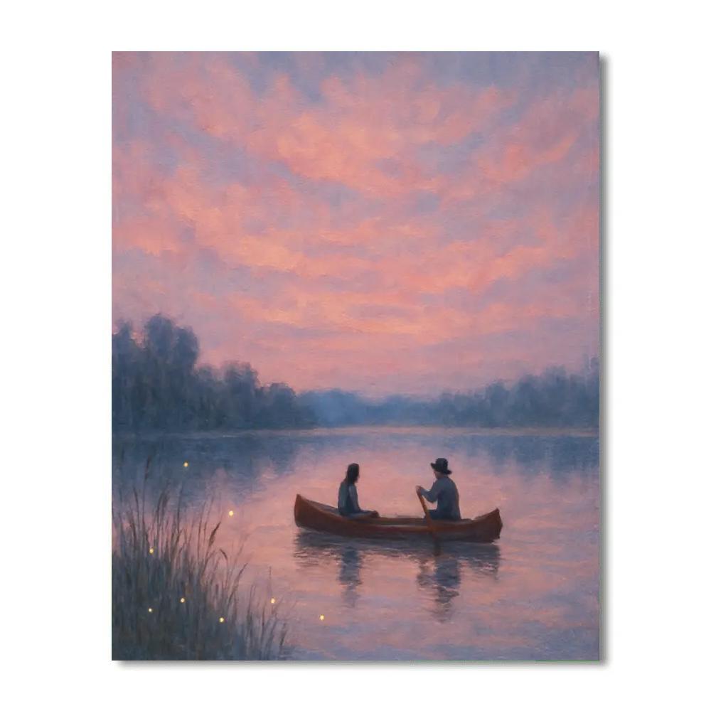 Twilight Canoe Serenade Painting by numbers kit
