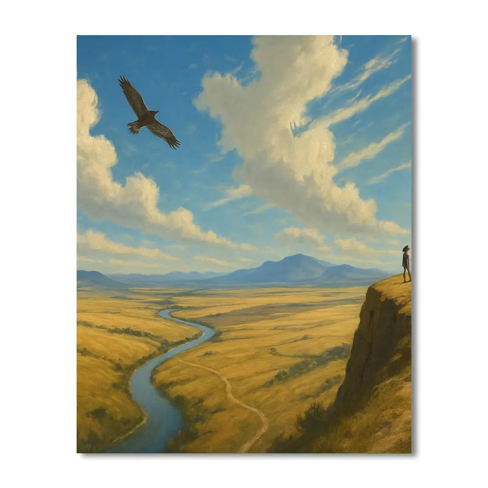 Landscape Skybound Valleys paint by numbers