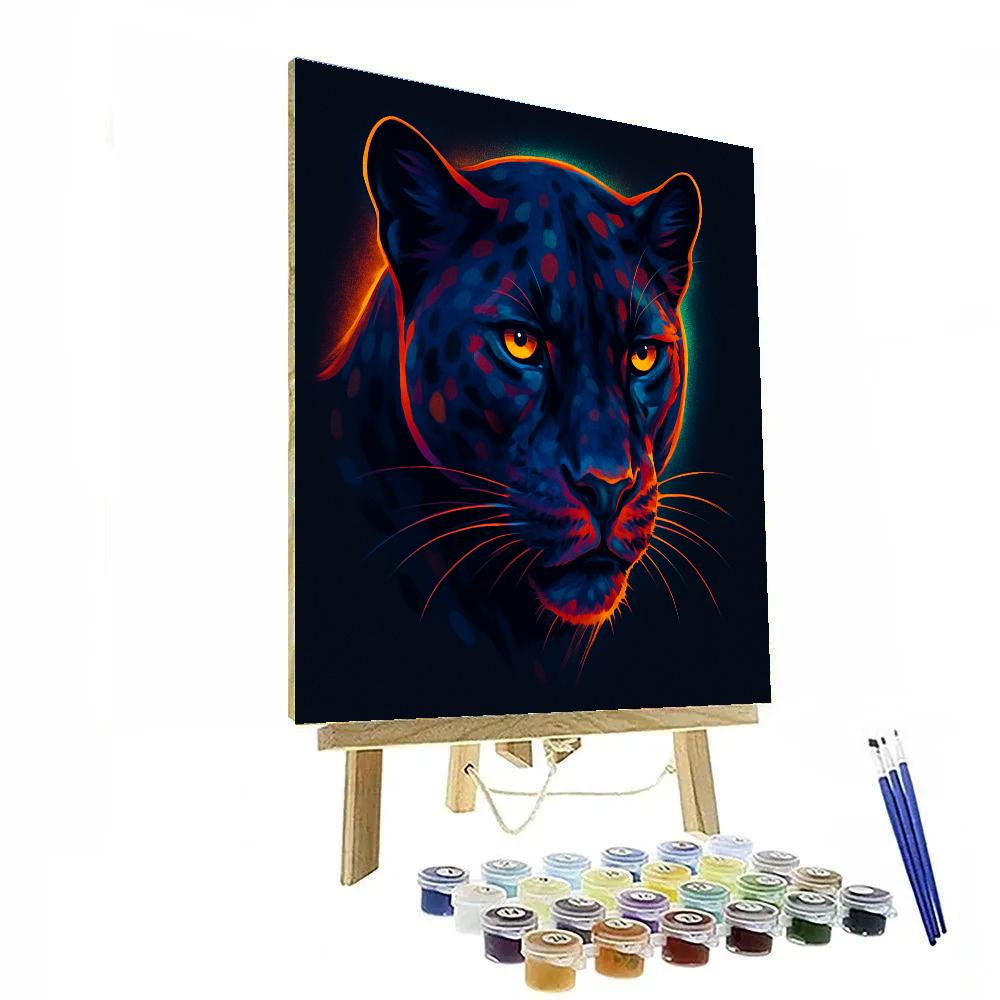 Prismatic Panther Gaze paint by numbers