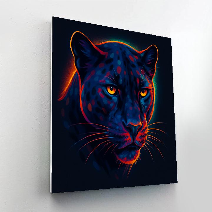 Prismatic Panther Gaze paint by numbers