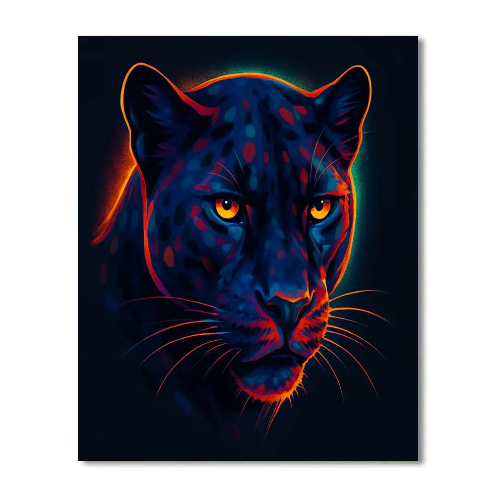 Prismatic Panther Gaze paint by numbers