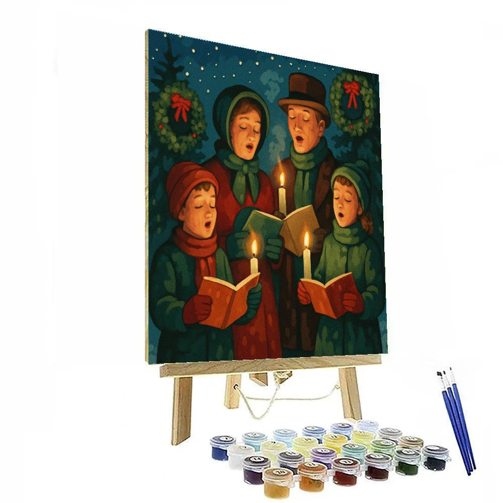 Twinkling Star Carolers Painting by numbers kit