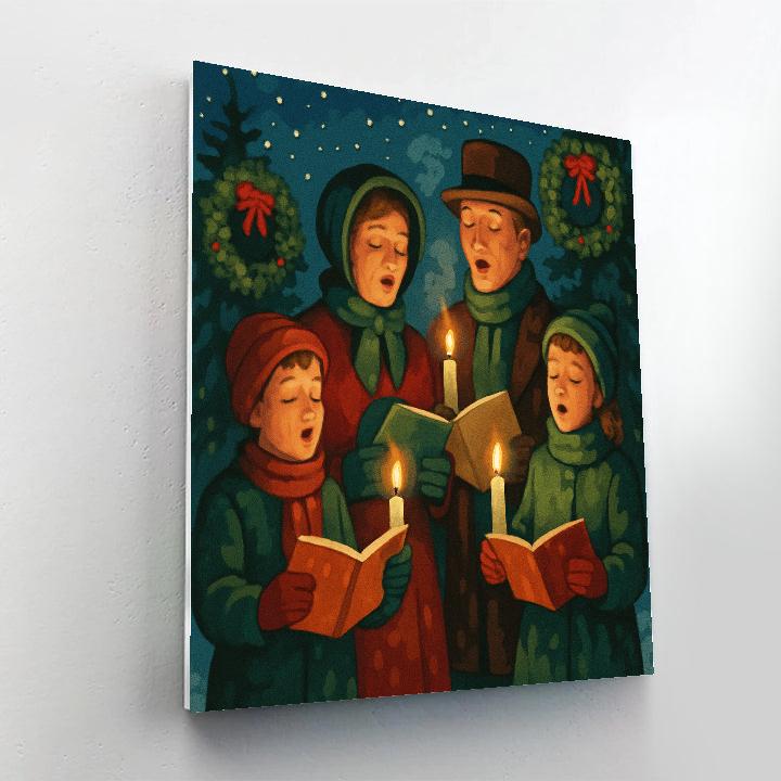 Twinkling Star Carolers Painting by numbers kit
