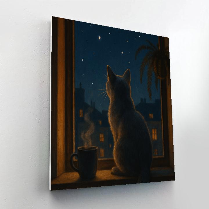 Cat Nocturne Window Paint by numbers kits