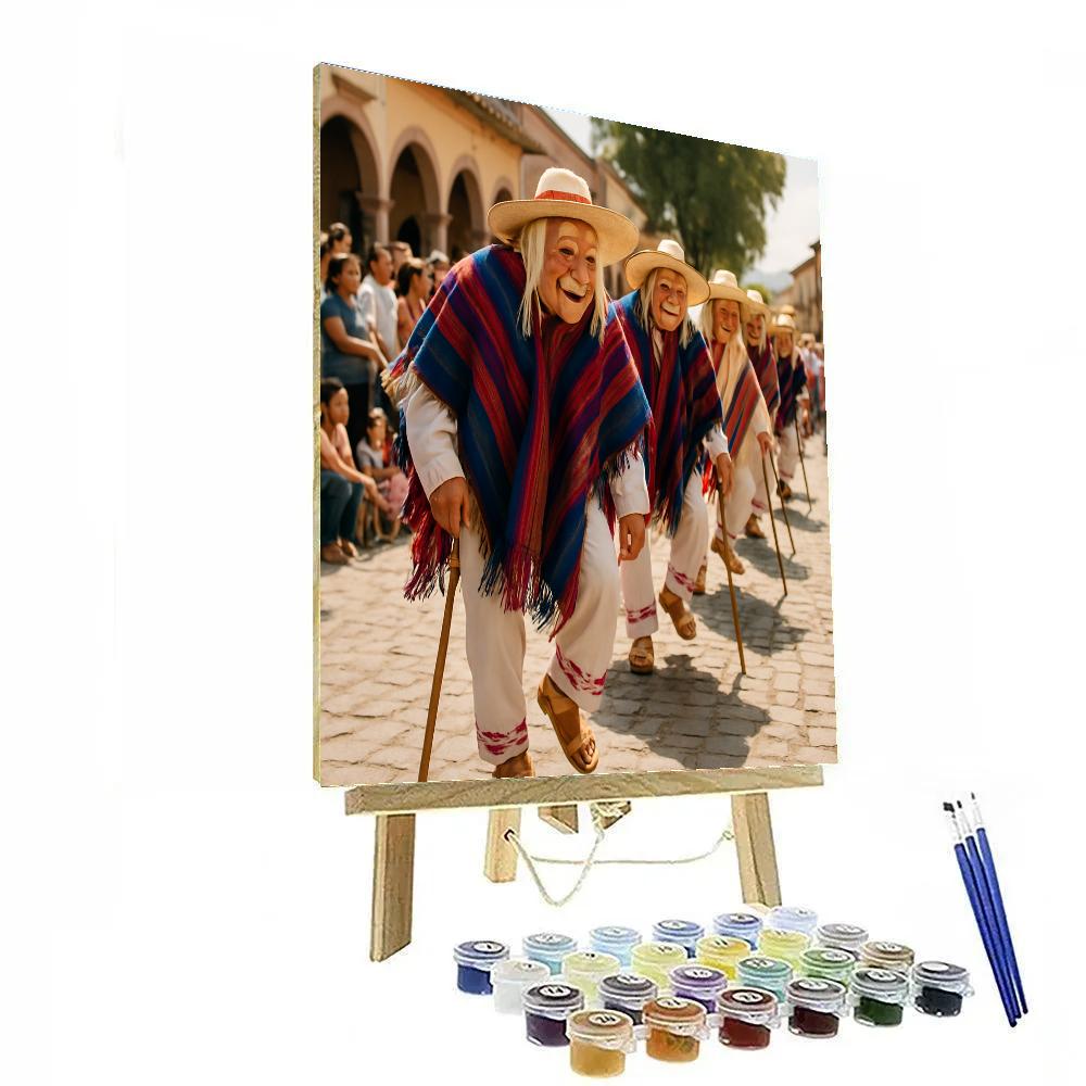 Danza De Los Viejitos Parade In Michoacan Paint by numbers art