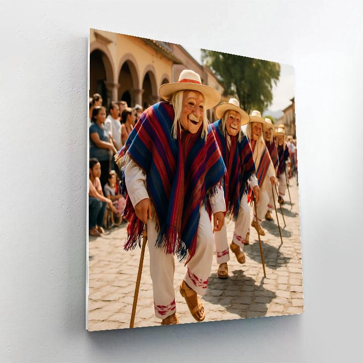 Danza De Los Viejitos Parade In Michoacan Paint by numbers art