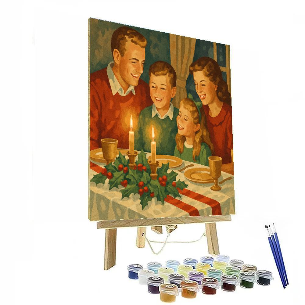 Candlelight Christmas Feast Painting by numbers kit