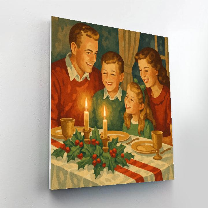 Candlelight Christmas Feast Painting by numbers kit