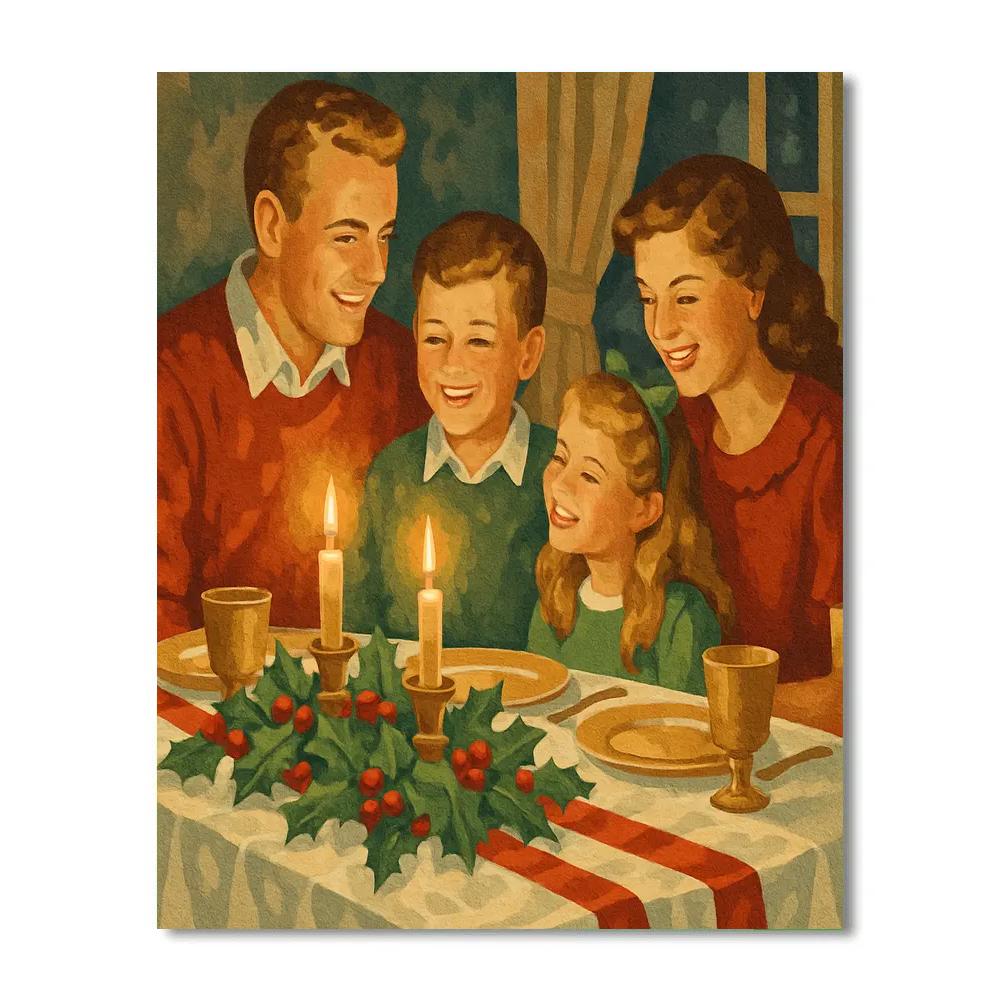 Candlelight Christmas Feast Painting by numbers kit