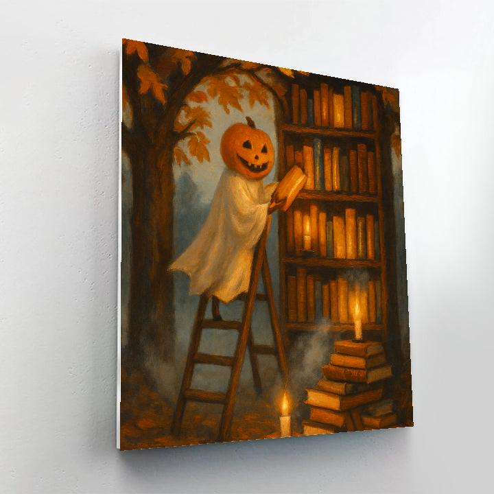 Lantern Library Of Night painting number kit