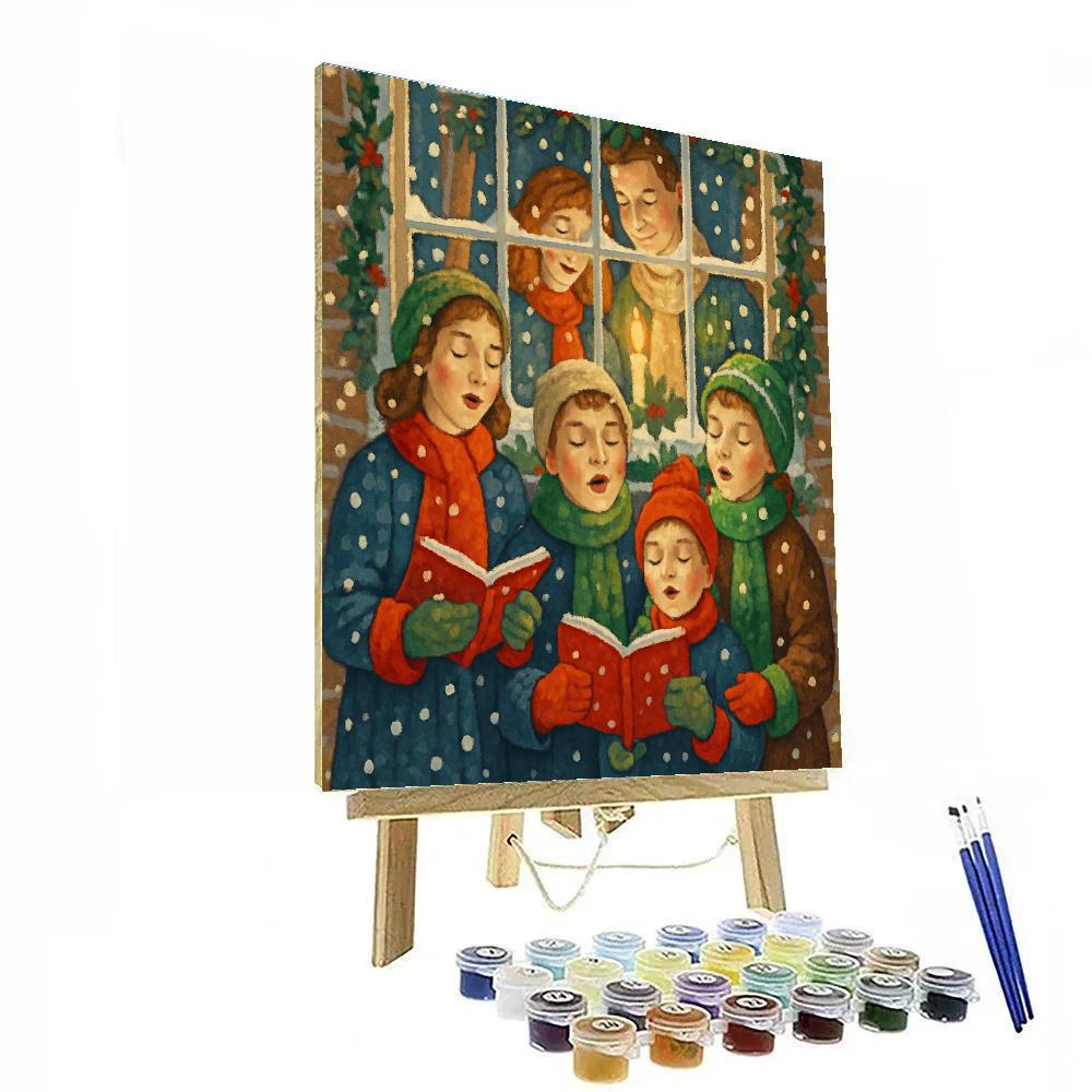 Snowy Window Serenade painting number kit
