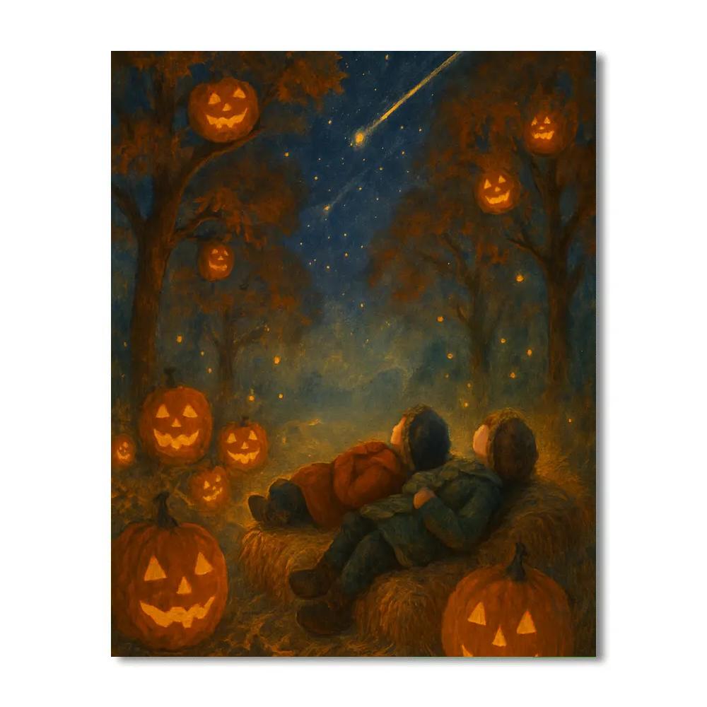 Stargazer Pumpkin Orchard Paint by numbers art