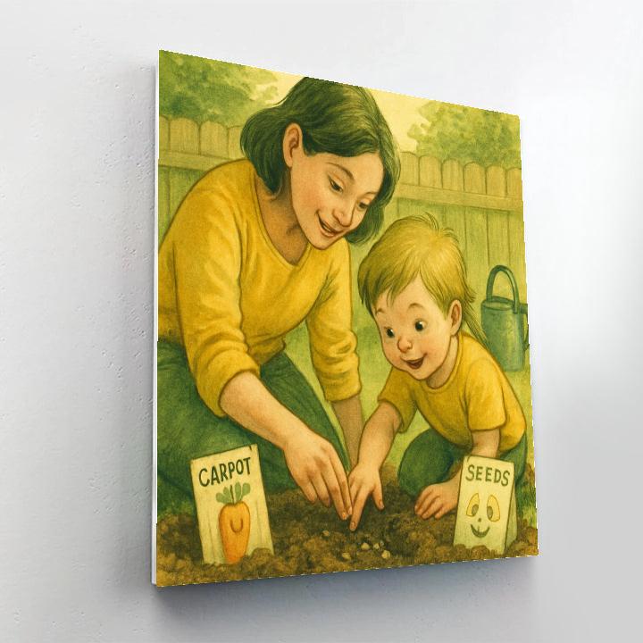 Garden Teaching With Mother paint by numbers