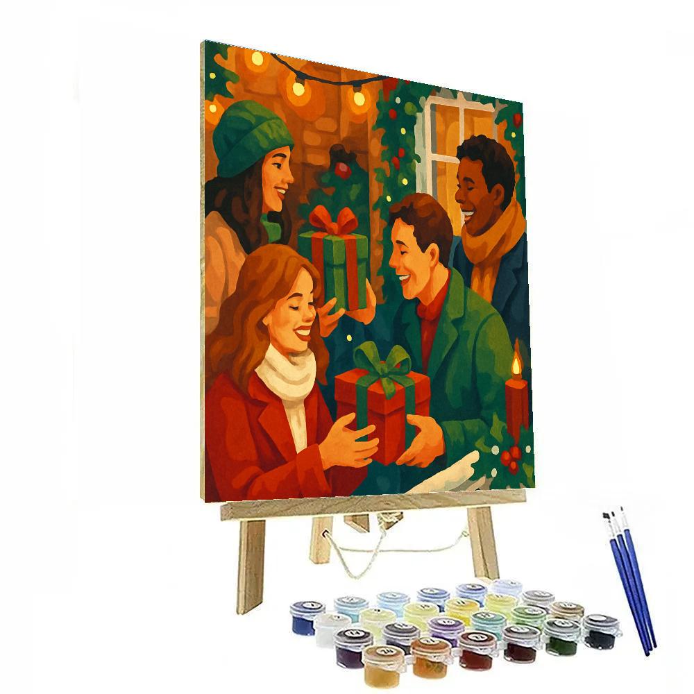 Holiday Ribbon Revelry paint by numbers