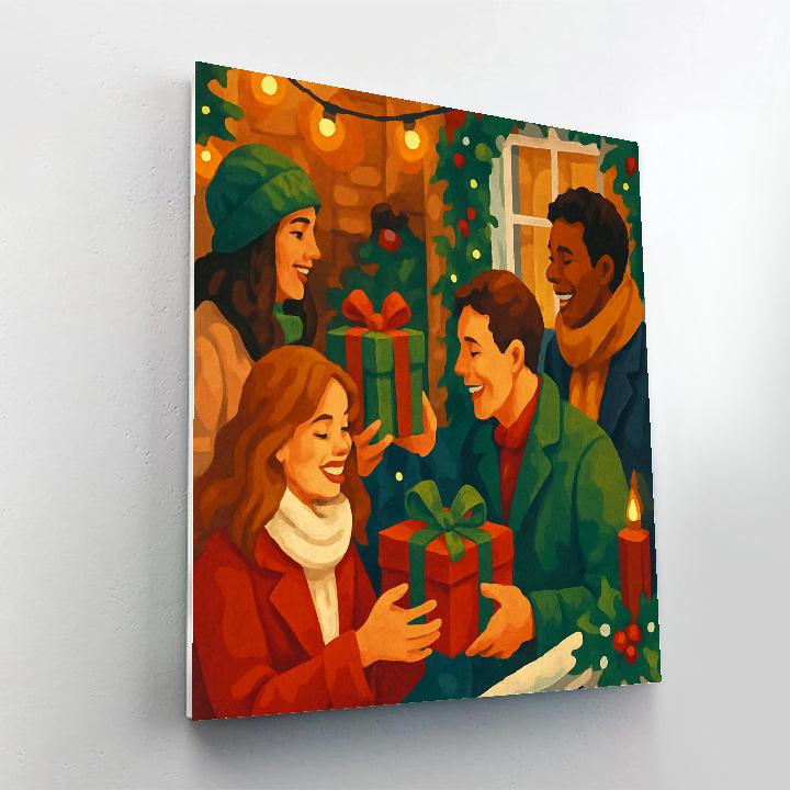 Holiday Ribbon Revelry paint by numbers
