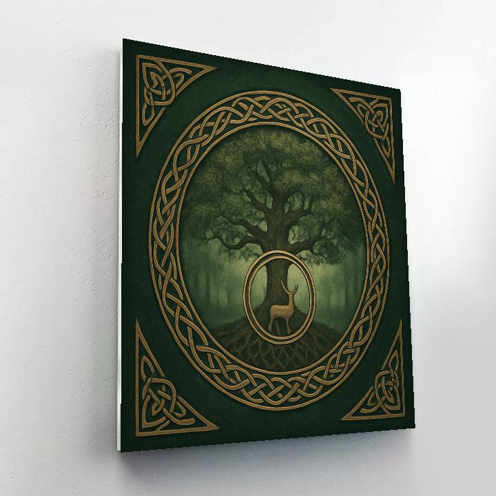 Celtic Forest Knotsong Number painting