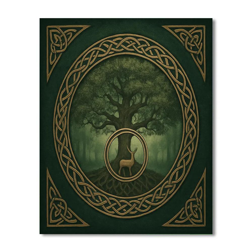 Celtic Forest Knotsong Number painting
