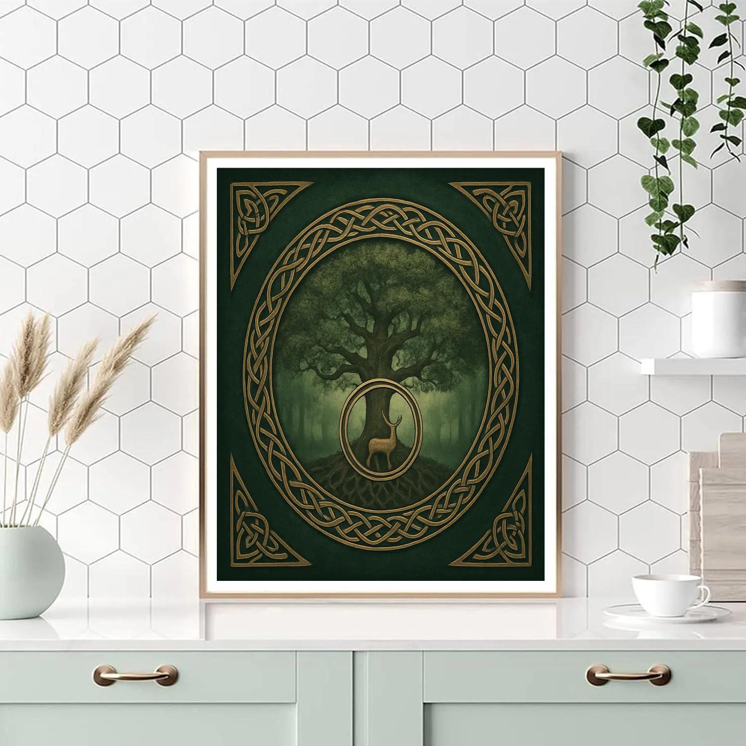Celtic Forest Knotsong Number painting