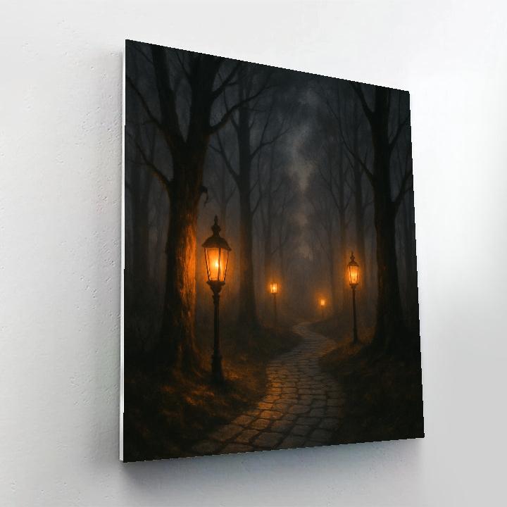 Glimmering Lantern Pathway paint by number