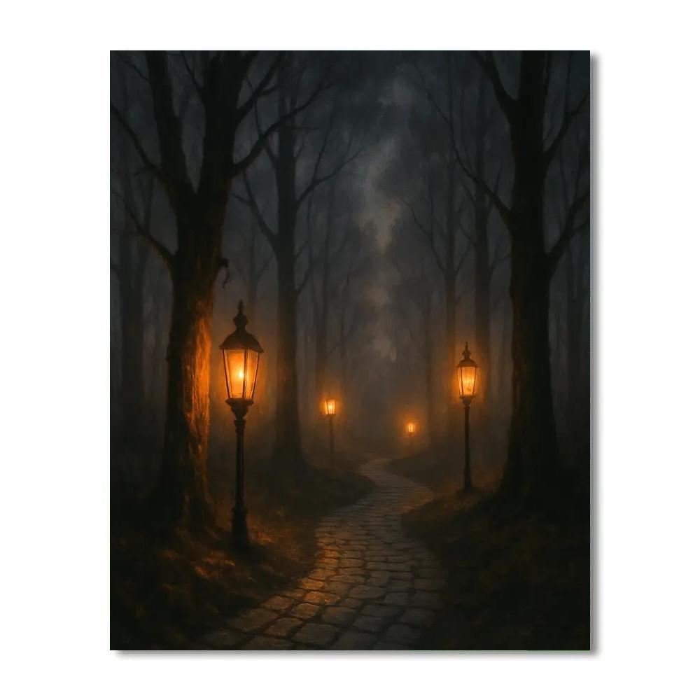 Glimmering Lantern Pathway paint by number