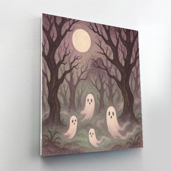Spooky Forest Dance paint by numbers
