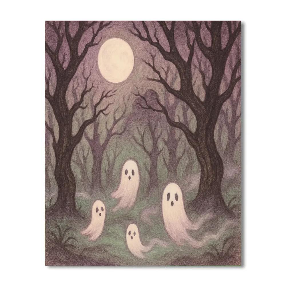 Spooky Forest Dance paint by numbers