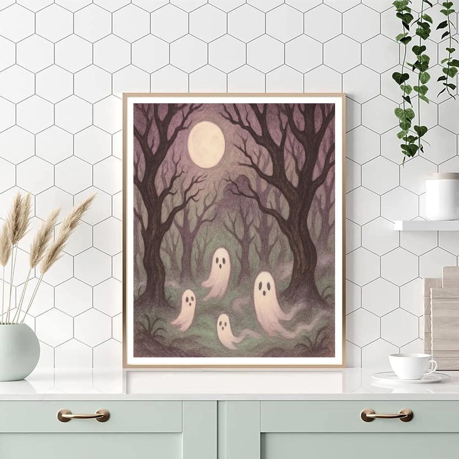 Spooky Forest Dance paint by numbers