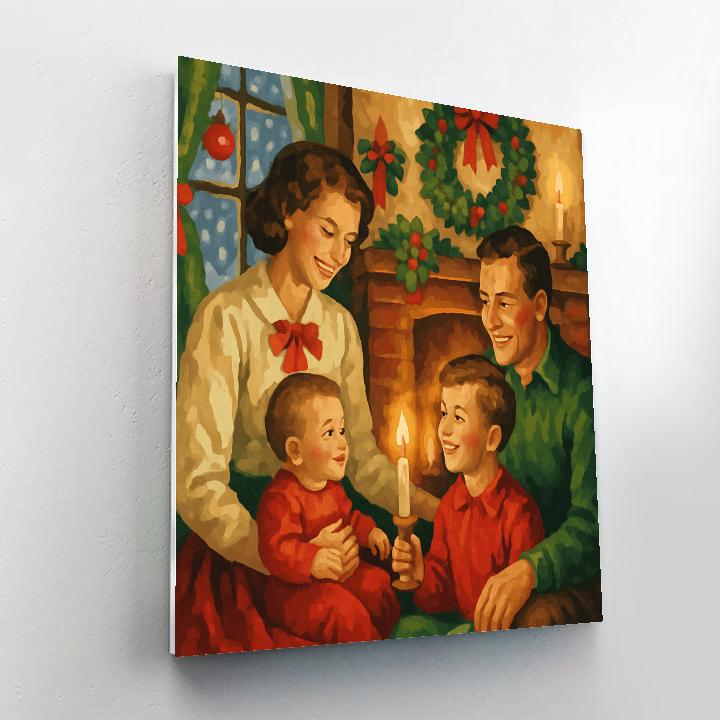 Ribboned Hearthside Cheer paint by number