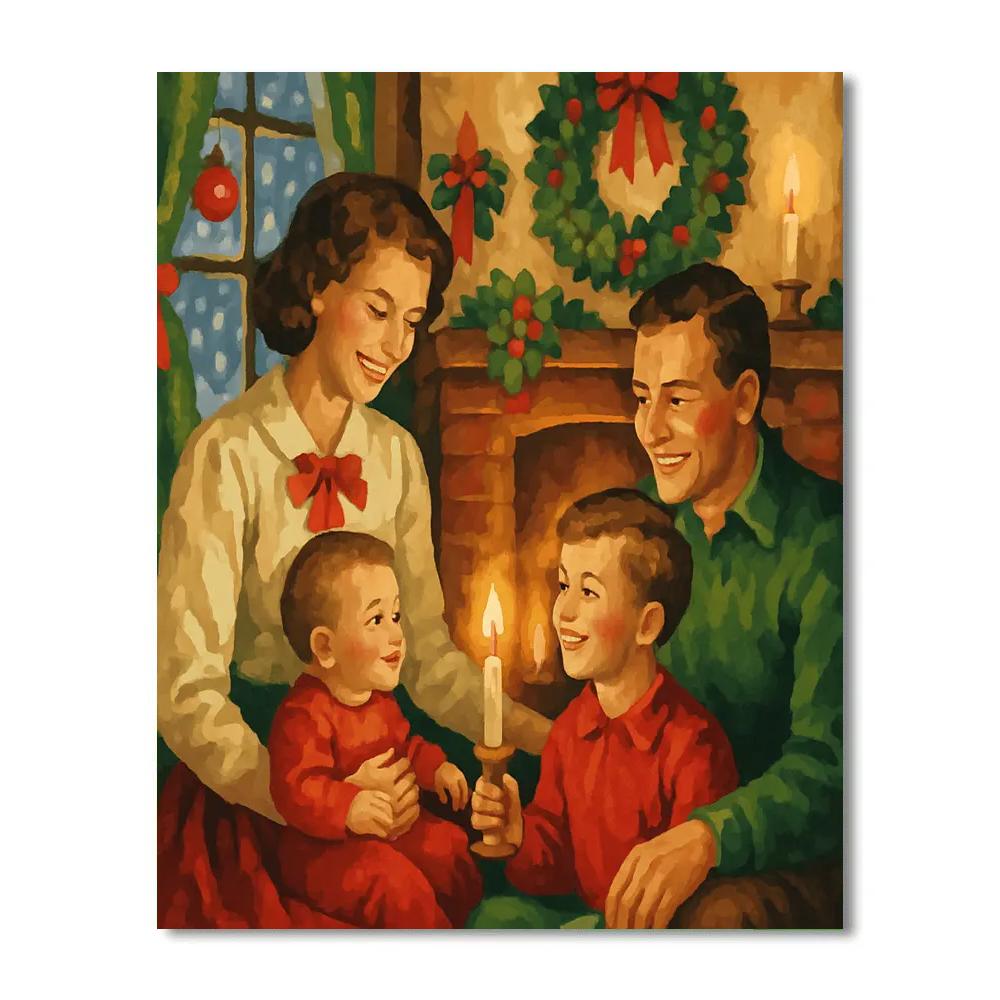 Ribboned Hearthside Cheer paint by number