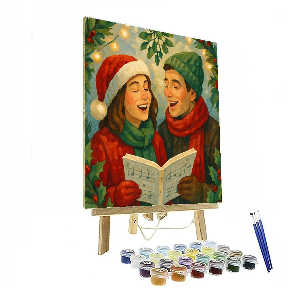 Mistletoe Melody Moment Paint by numbers art
