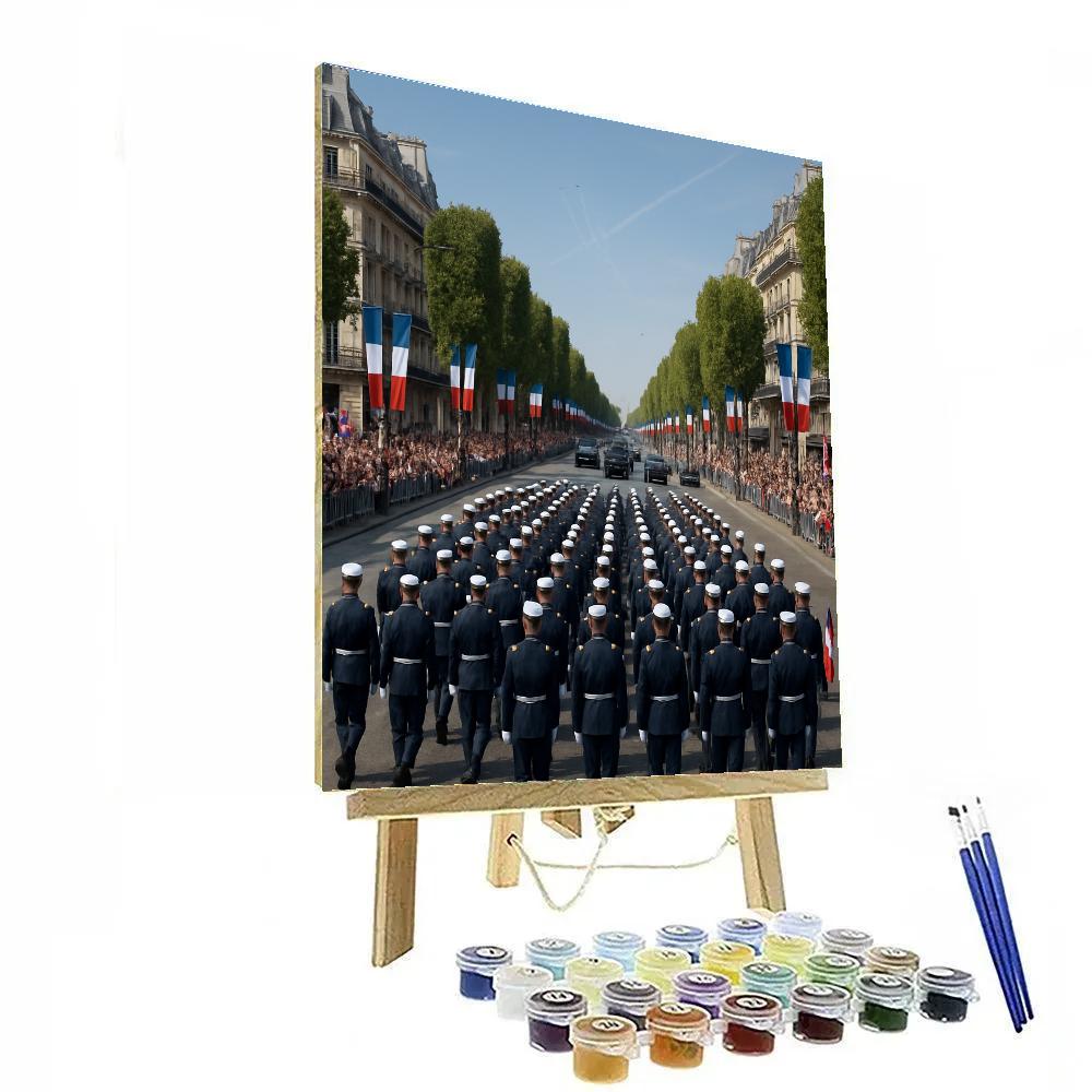 Bastille Day Military Parade On Champs Elysees Number painting
