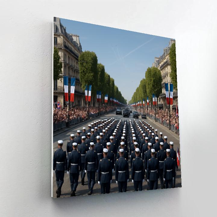 Bastille Day Military Parade On Champs Elysees Number painting