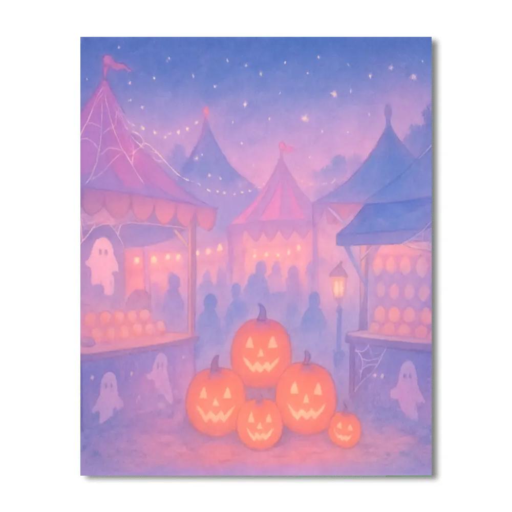 Moonlit Carnival Madness paint by color