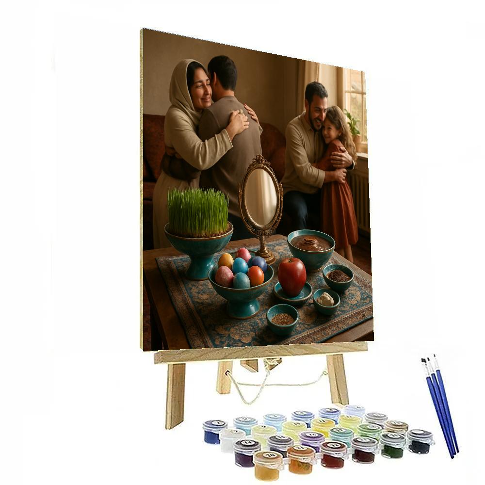Nowruz Haft Seen Table In Family Home painting number kit
